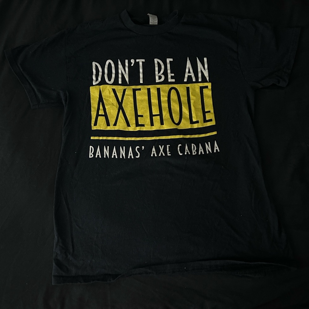 Gildan Black Tee with Yellow Graphic